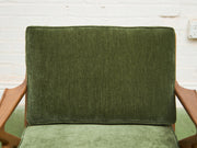 Ziggy Walnut Lounge Chair in Green