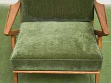 Ziggy Walnut Lounge Chair in Green
