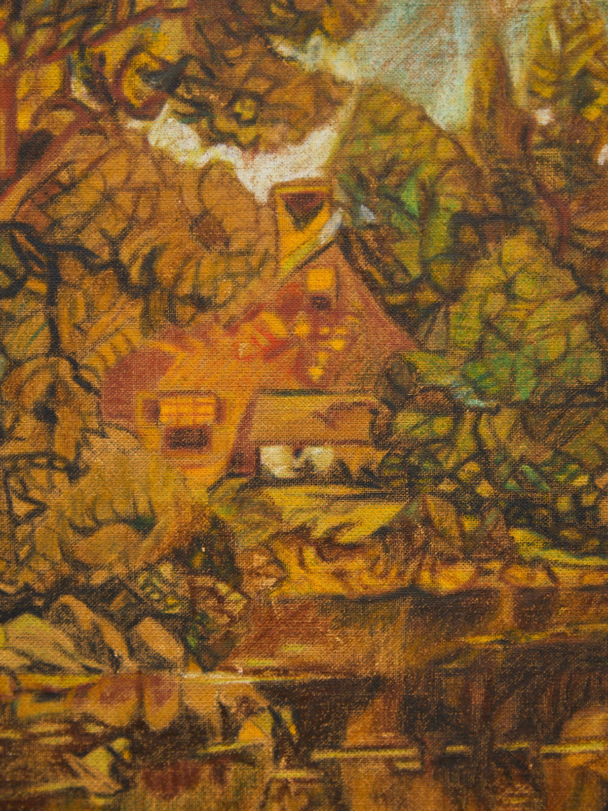 Autumn Reflections at Twilight Painting