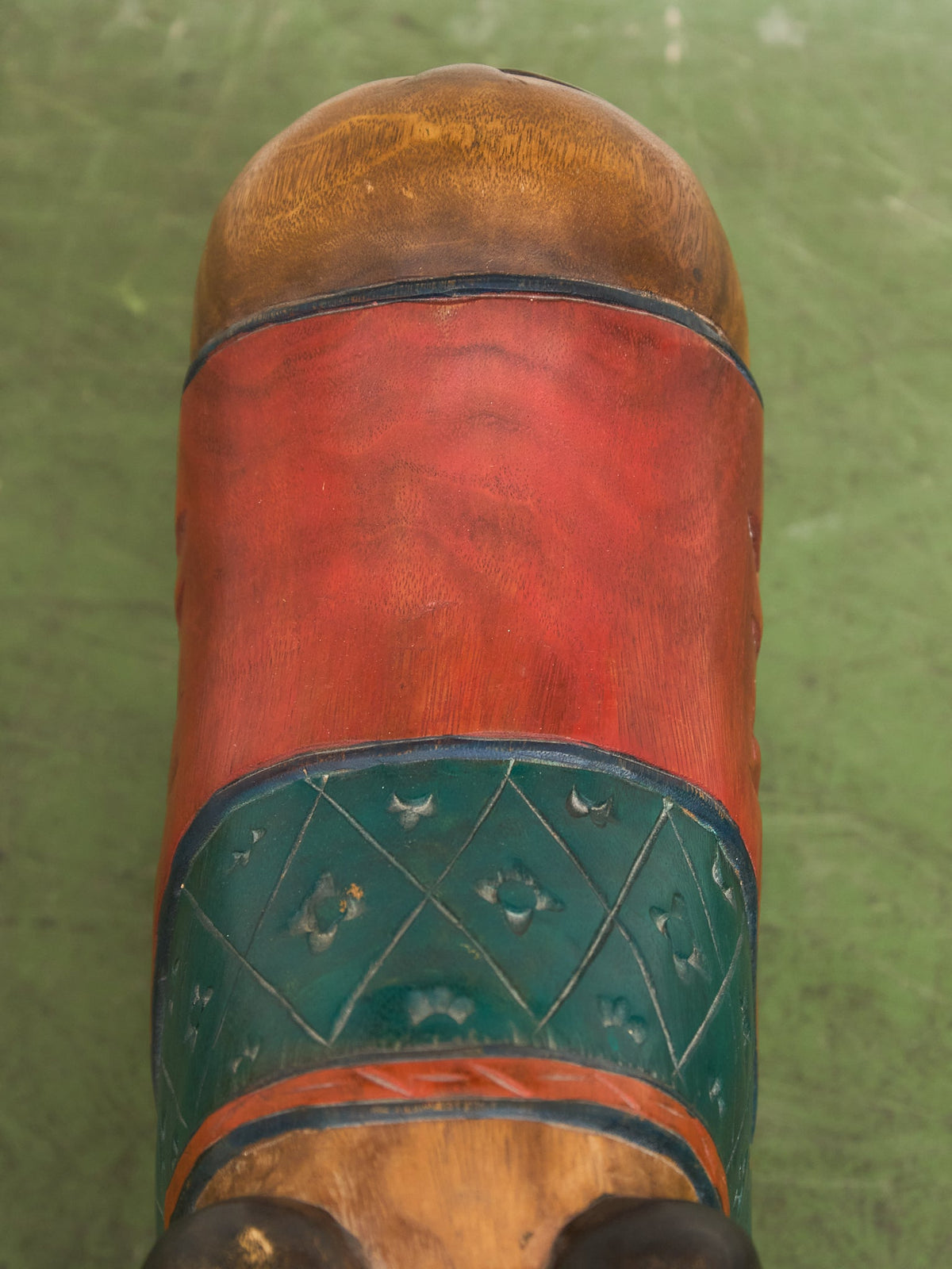 Asian Vintage Super Rare Hand-Carved Wooden Rocking Pig