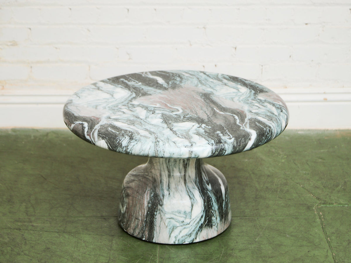 Modern Round Faux Marble Coffee Table