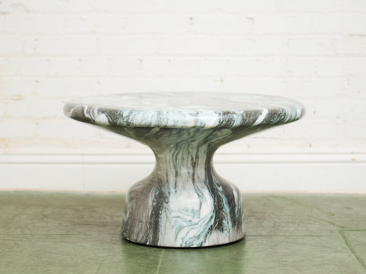 Modern Round Faux Marble Coffee Table