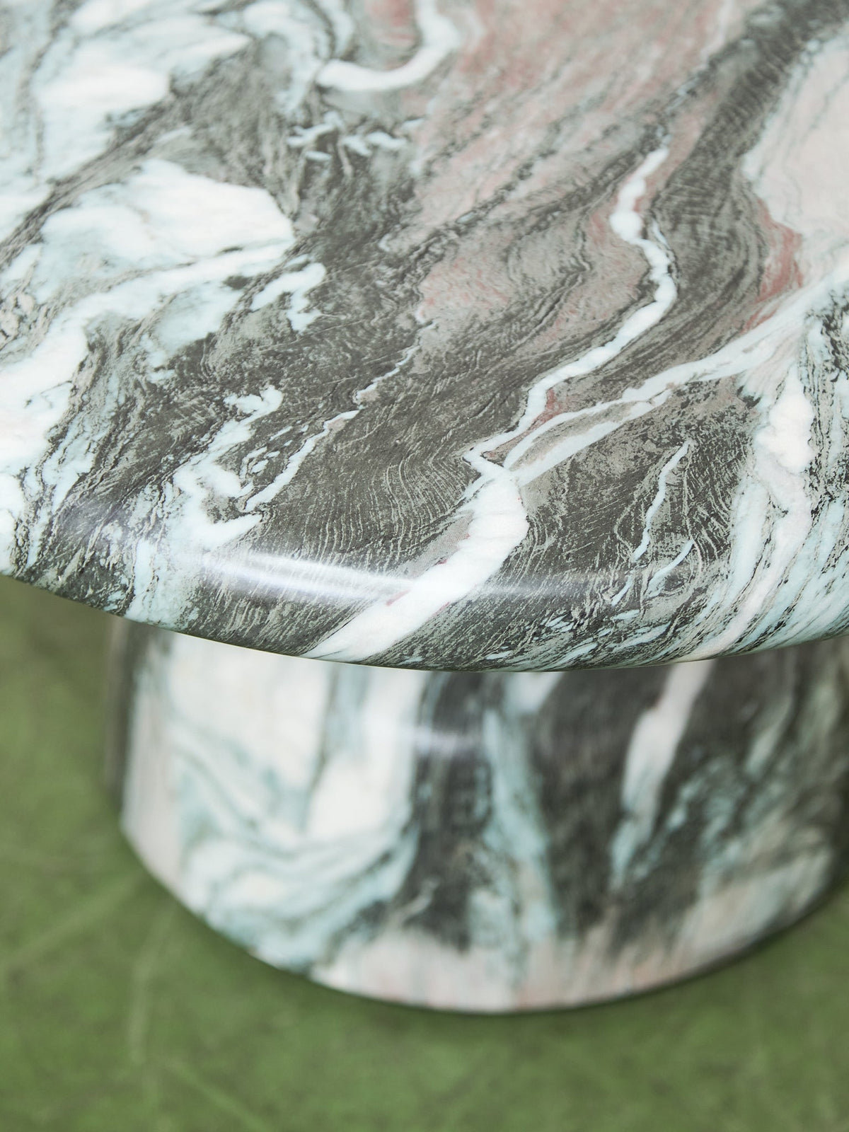 Modern Round Faux Marble Coffee Table