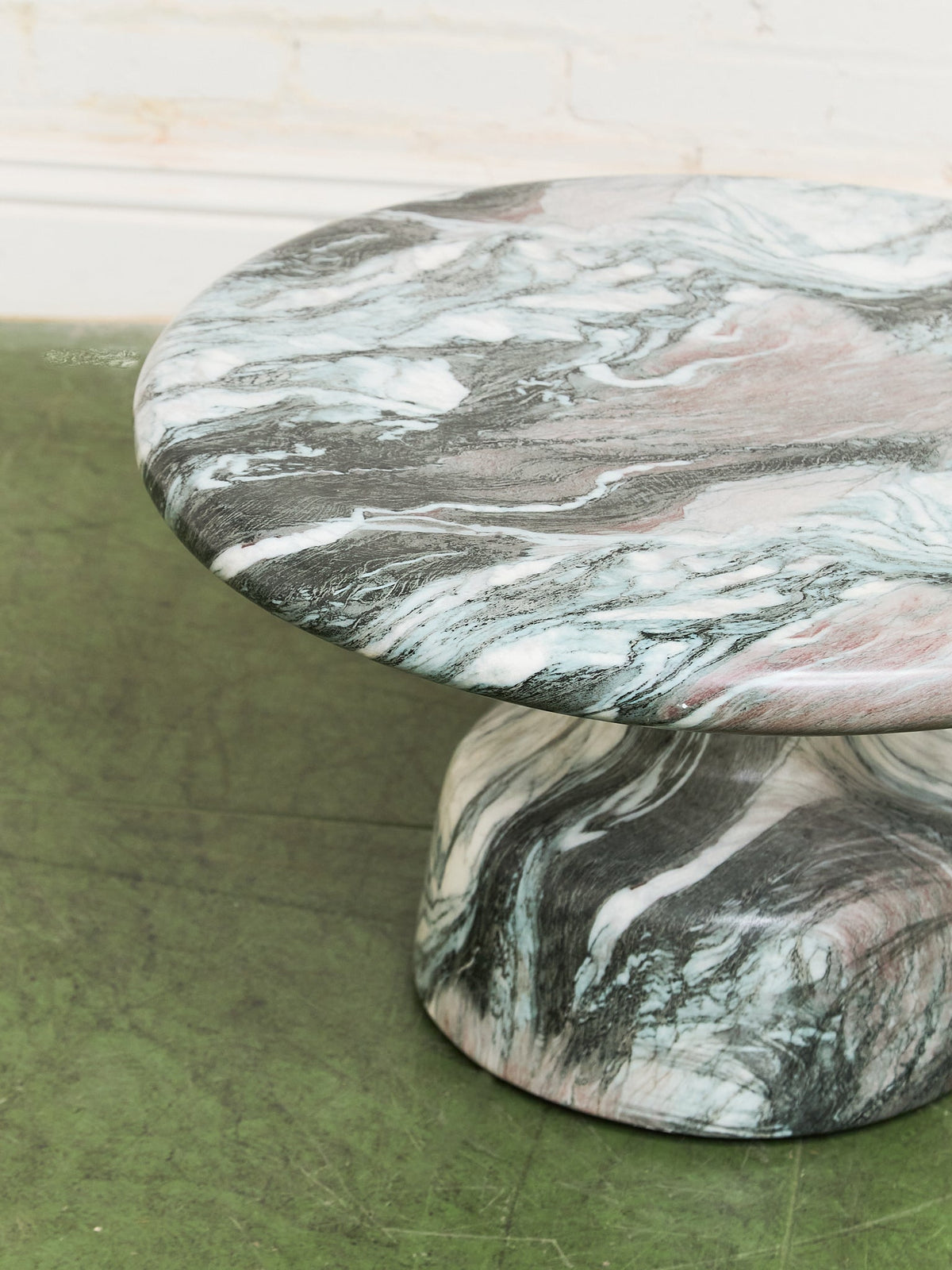 Modern Round Faux Marble Coffee Table