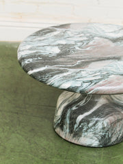 Modern Round Faux Marble Coffee Table