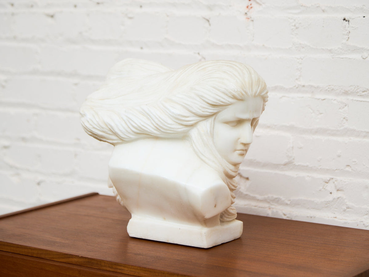 Carved Marble Bust of a Woman
