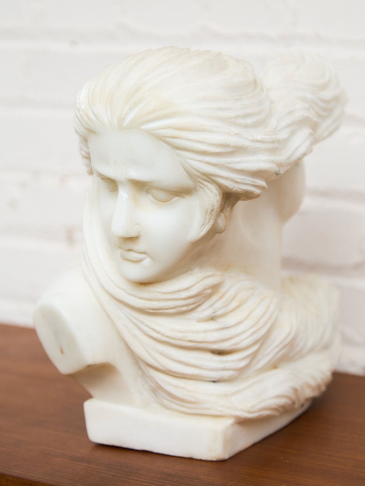 Carved Marble Bust of a Woman