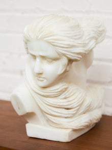 Carved Marble Bust of a Woman