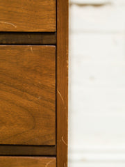 Walnut 3 drawer Mid Century Dresser