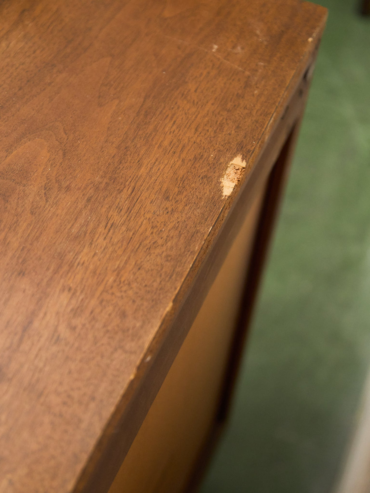 Walnut 3 drawer Mid Century Dresser