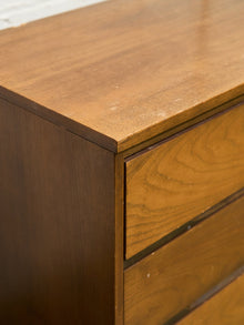 Walnut 3 drawer Mid Century Dresser