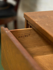 Walnut 3 drawer Mid Century Dresser