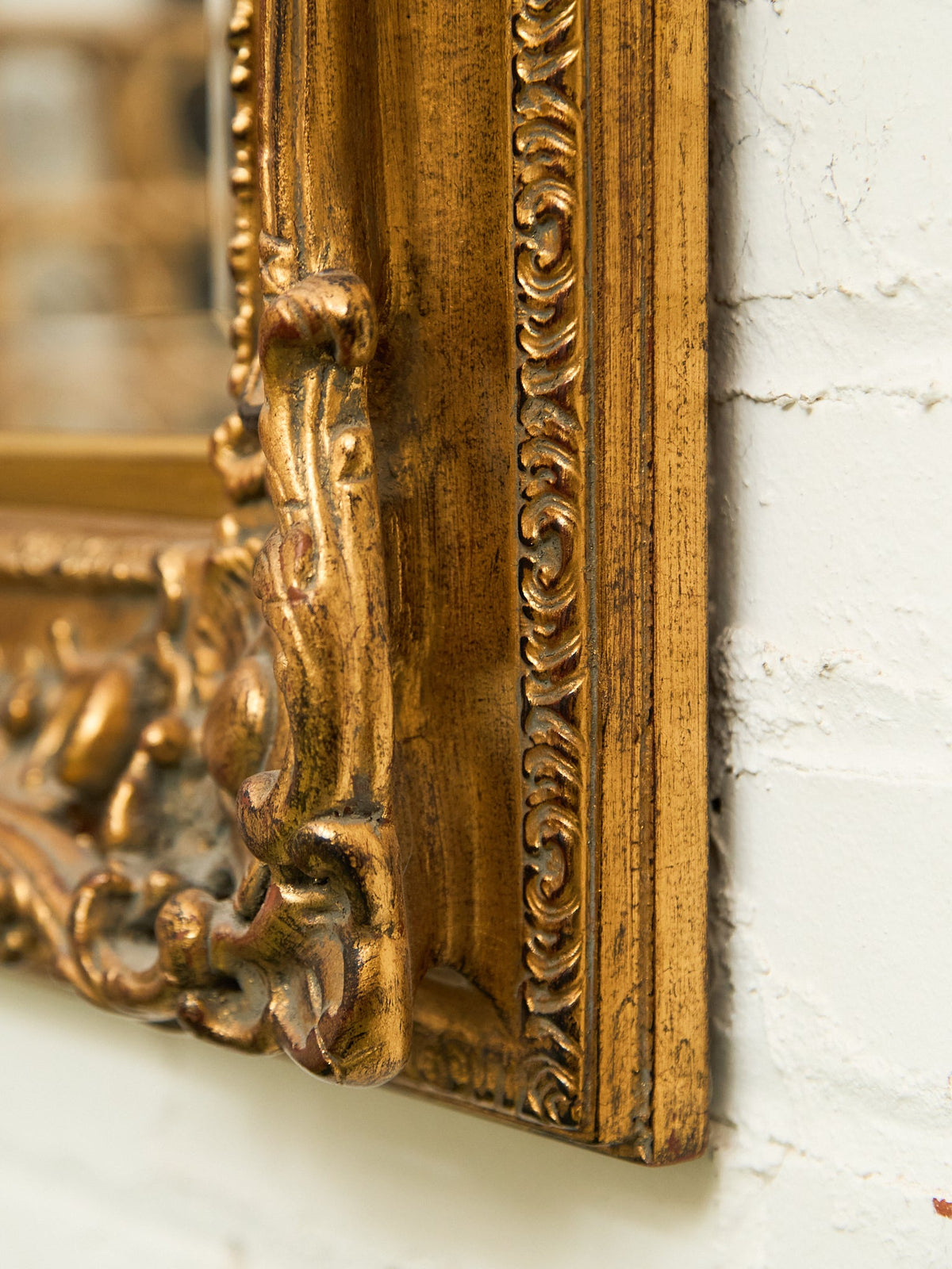 Ornate Gold Rectangle French Mirror
