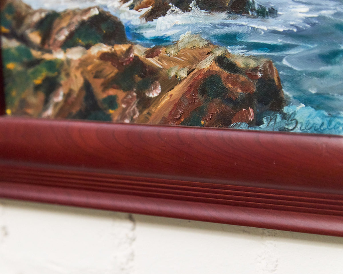 Rocks at Monterey Oil Painting by Nila Brereton H.