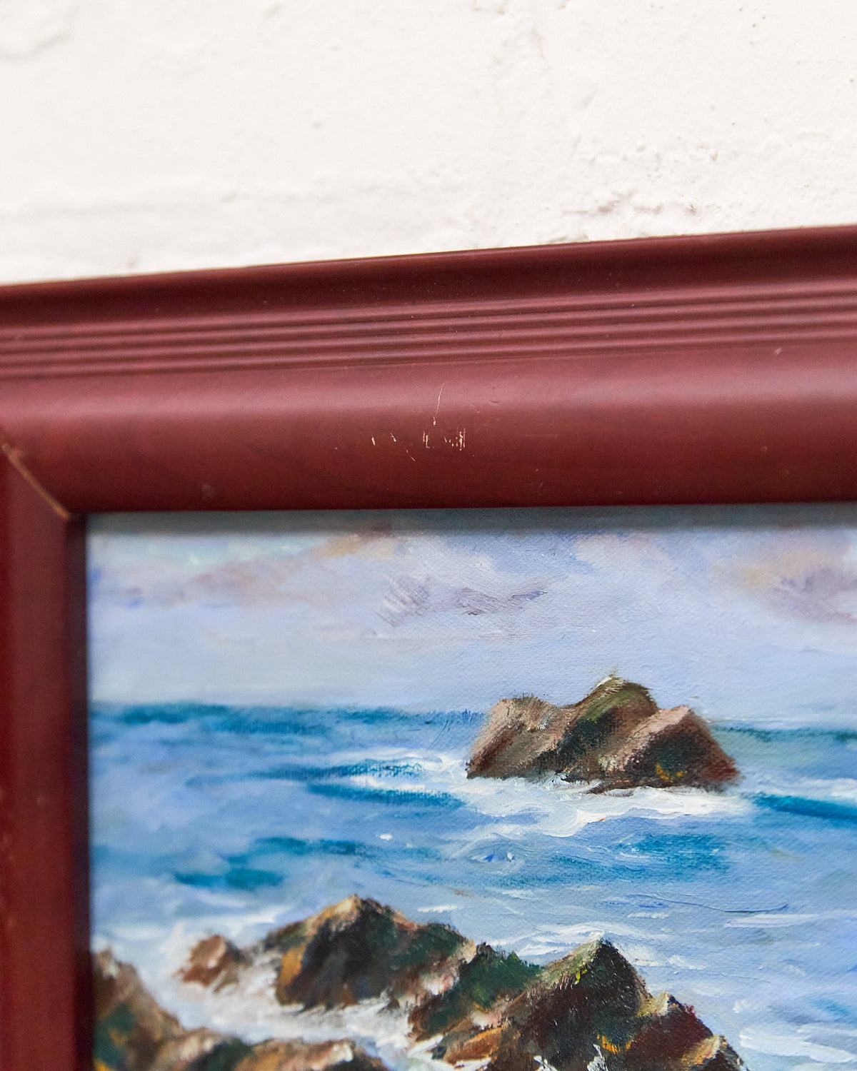 Rocks at Monterey Oil Painting by Nila Brereton H.