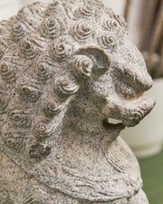 Vintage Chinese Granite Carved Foo Dog Garden Statue