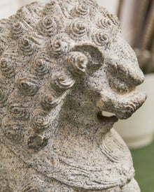 Vintage Chinese Granite Carved Foo Dog Garden Statue