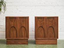 Pair of Scandi Nightstands with Plinth Base