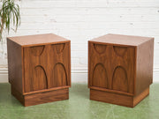 Pair of Scandi Nightstands with Plinth Base