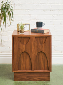 Pair of Scandi Nightstands with Plinth Base