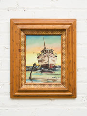 Beached Boat “Nancy” at Sunset signed Ericson