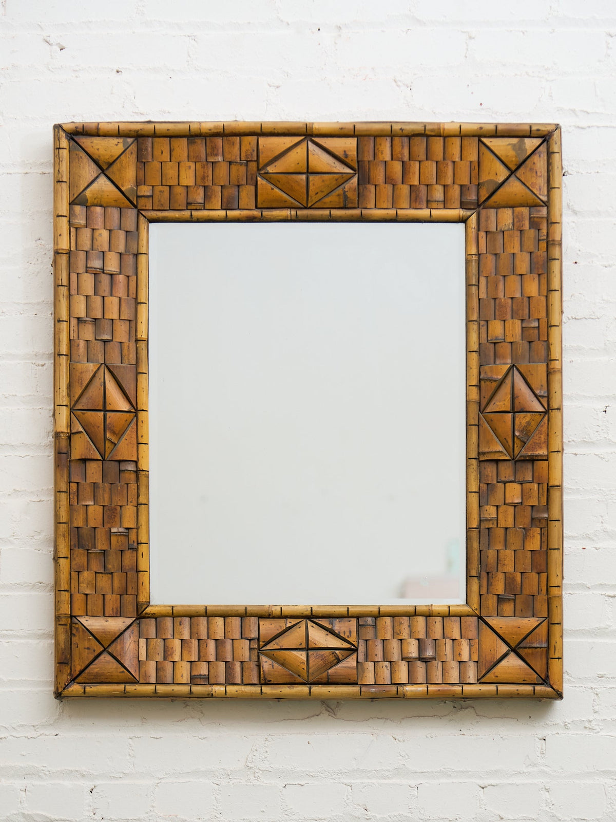 Tiki Style Mid Century Mirror