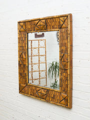 Tiki Style Mid Century Mirror