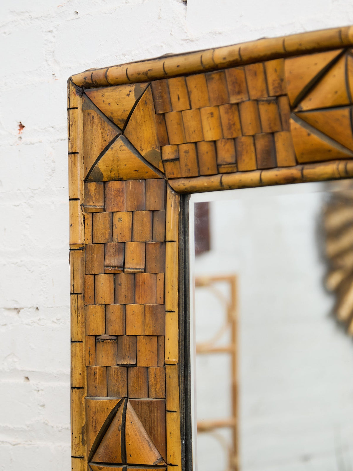 Tiki Style Mid Century Mirror