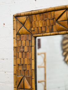 Tiki Style Mid Century Mirror