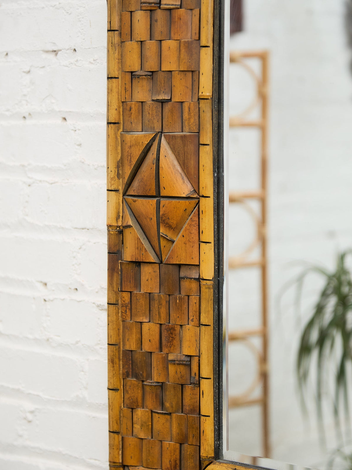 Tiki Style Mid Century Mirror