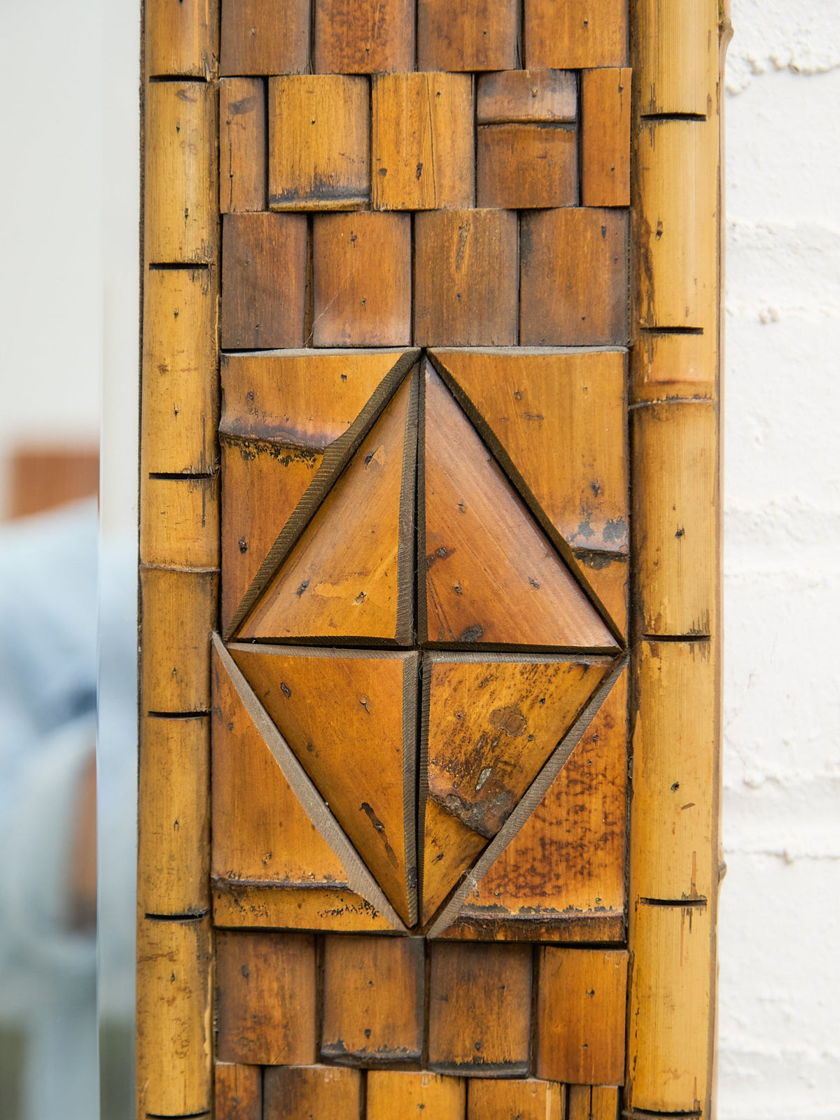 Tiki Style Mid Century Mirror