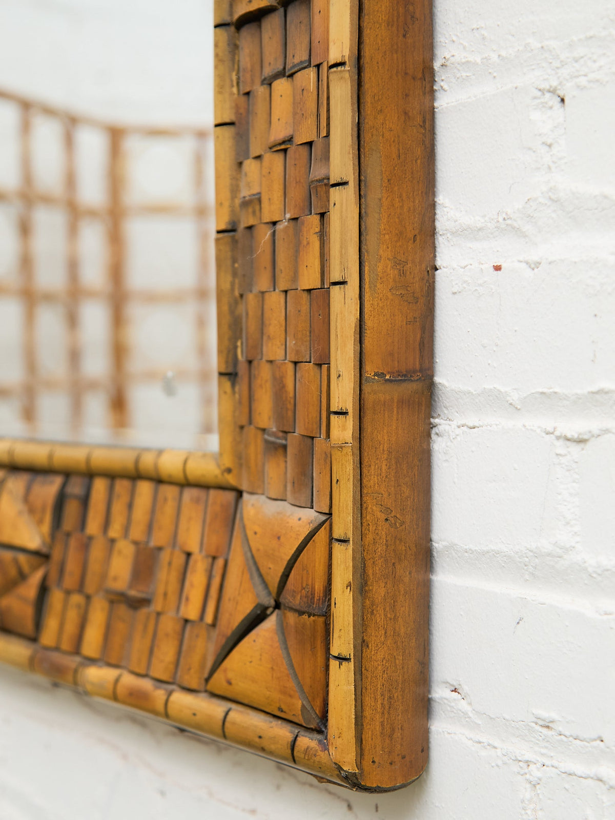 Tiki Style Mid Century Mirror