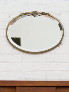 Turn of the Century Vintage Oval Beveled Mirror