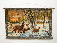 Vintage Winter Dear Tapestry