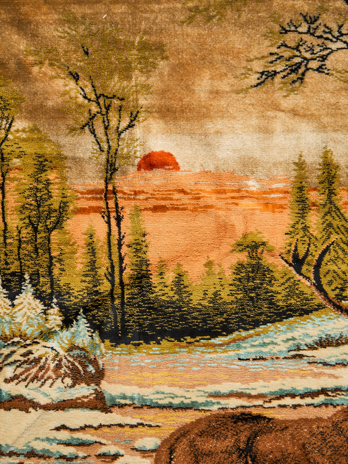 Vintage Winter Dear Tapestry