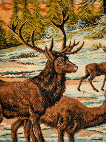 Vintage Winter Dear Tapestry