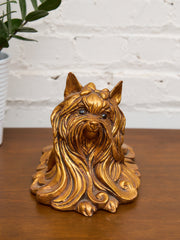 Kay Finch Vintage California Gold Ceramic Shih Tzu Dog