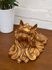 Kay Finch Vintage California Gold Ceramic Shih Tzu Dog