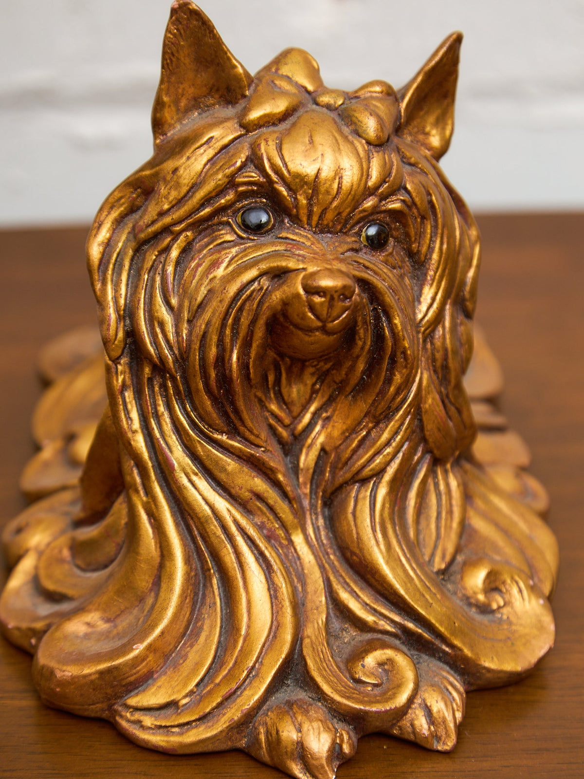 Kay Finch Vintage California Gold Ceramic Shih Tzu Dog