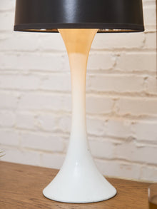 Tulip Base Vintage Lamp Black Shade