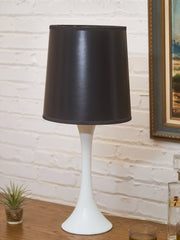 Tulip Base Vintage Lamp Black Shade