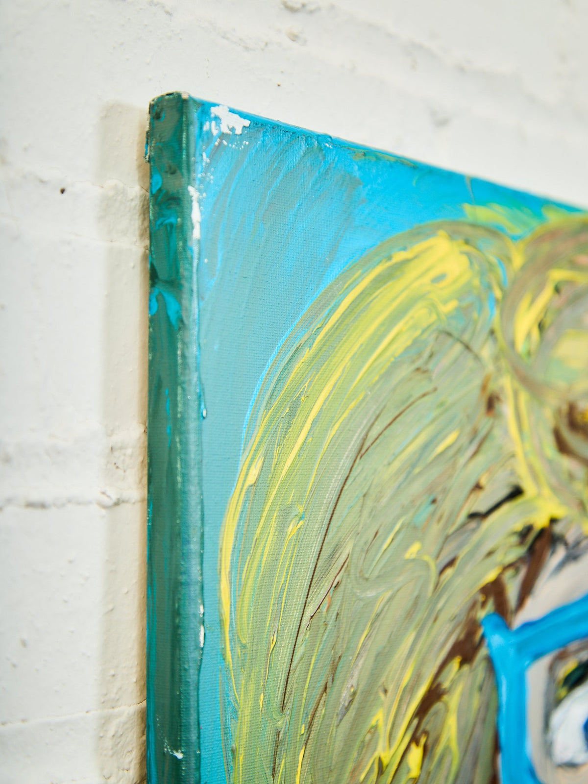 Peg Bold Modern Portrait acrylic Painting Signed