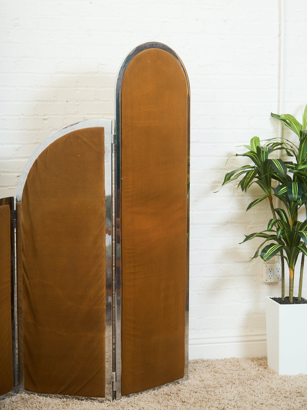 Arthur Umanoff Geometric Folding Privacy Screen by Thaden Metals, USA, 1970s