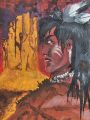 Warrior Portrait with Feathers