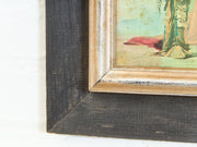 Vintage Portrait of a Plains Warrior Matted & Framed Lithograph