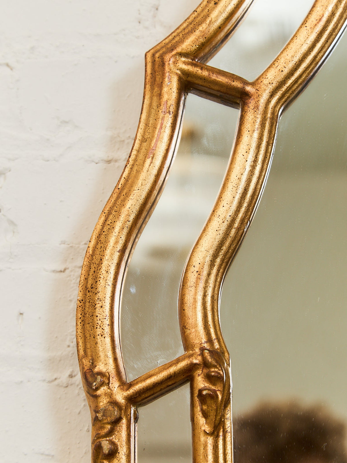 Gilt Arch Mirror with Scalloped Silhouette