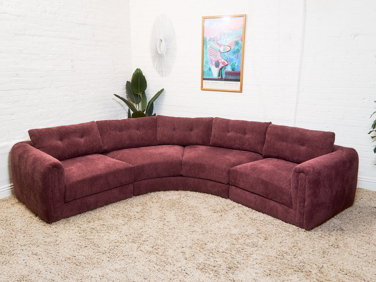 Harlow Sectional in Plum