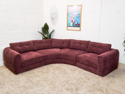 Harlow Sectional in Plum