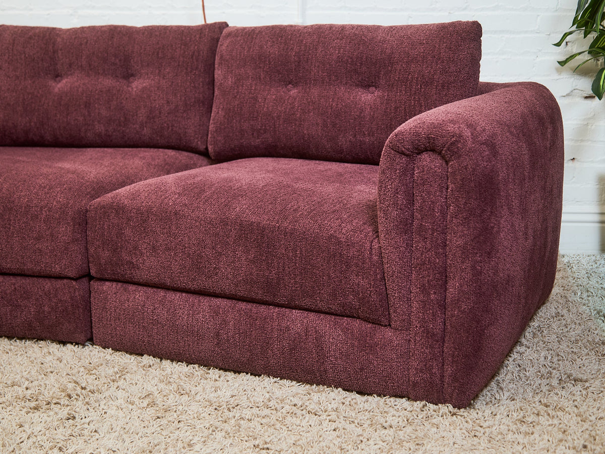 Harlow Sectional in Plum