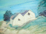 Coastal Houses on the Bluff Print on Canvas